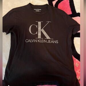 Calvin Klein Black Short Sleeve Tee Iconic Logo